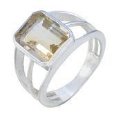 Isadora Yellow Solitaire Ring for Women in Silver